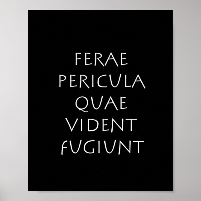 Ferae pericula quae vident fugied poster (Vorne)