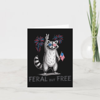 Feral &amp; kostenlose US-Flagge 4. Juli Feuerwerk Karte