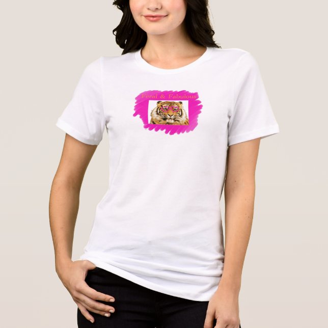 Feral and Fabulous T-Shirt  Tri-Blend Shirt (Vorderseite)