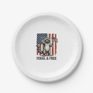 Feral and Free Patriotic Raccoon Vintage Shirt Des Pappteller