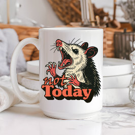 Feral Angry Possum noch nicht Typografie Kaffeetasse