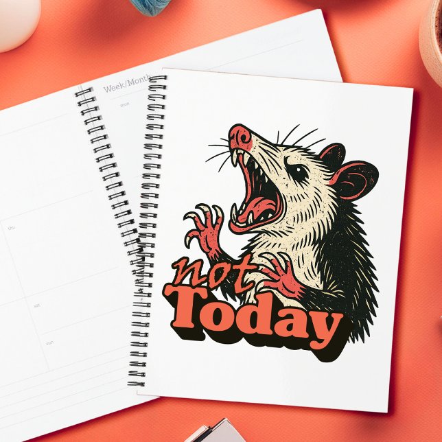 Feral Angry Possum noch nicht Typografie Planer (Make a fierce statement with this feral possum design
)