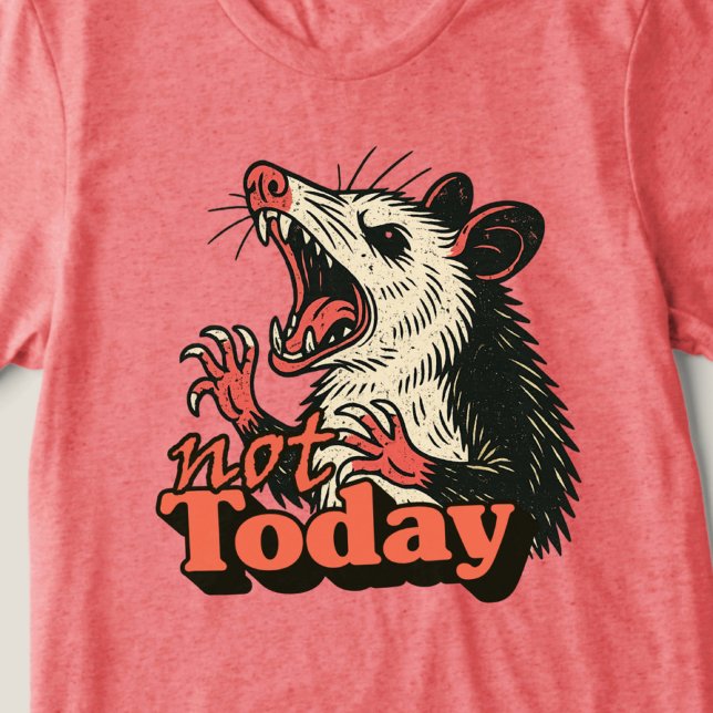 Feral Angry Possum noch nicht Typografie Tri-Blend Shirt (Make a fierce statement with this feral possum design
)