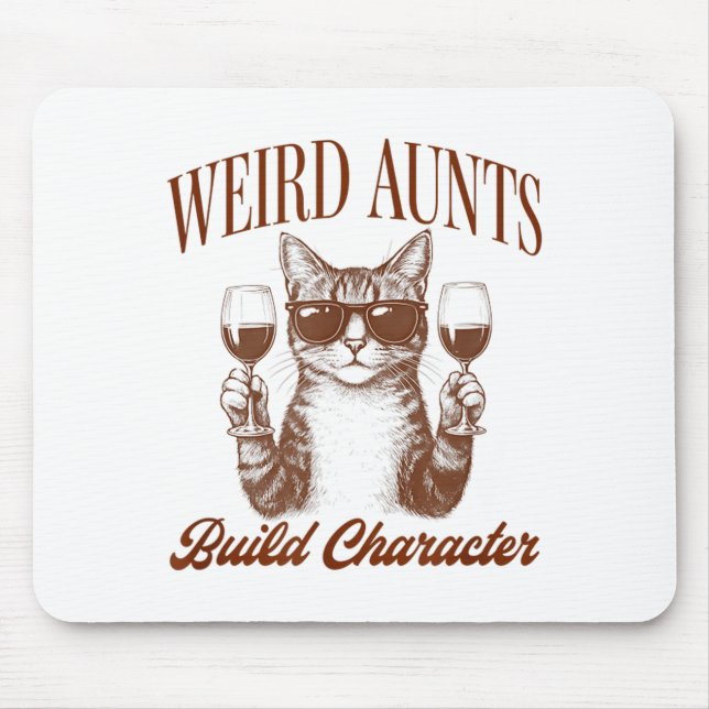 Feral Aunt Cat Lover Cat Auntie Weird Aunts Build  Mousepad (Vorne)