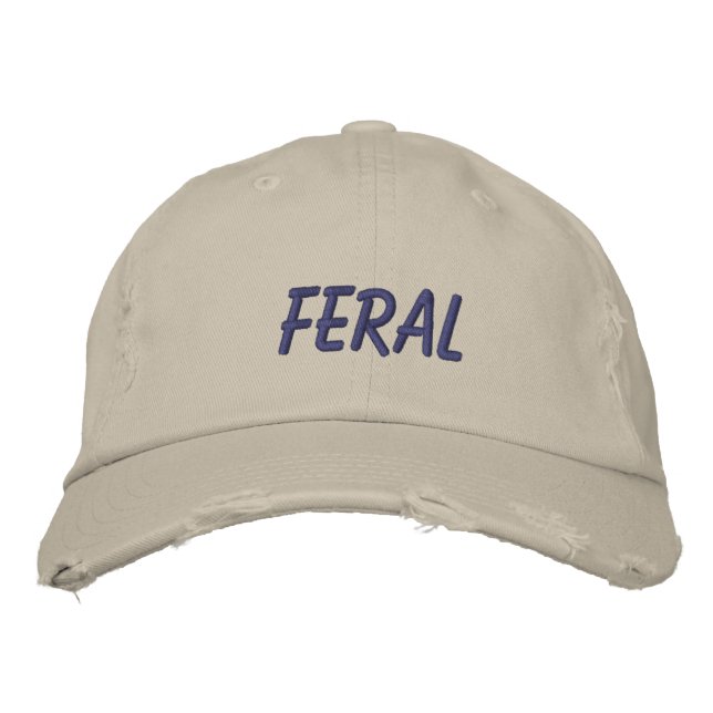 "Feral" bestickte Hülle Baseballkappe (Vorderseite)