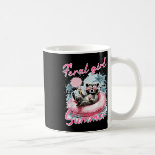 Feral Girl Sommer Funny Meme Ferrovia Sommer Kaffeetasse