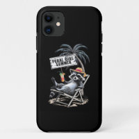 Feral Girl Summer Beach Funny Raccoon