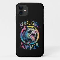 Feral Girl Summer Opossum Gefärbte Krawatte Raccoo