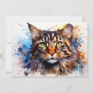 Feral Maine Coon Feiertagskarte