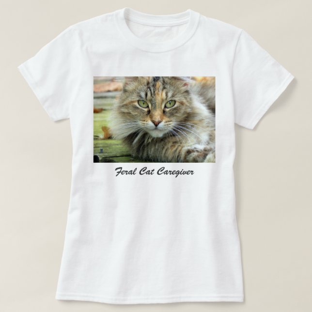 Feral Tabby Cat Caregiver T-Shrit T-Shirt (Design vorne)