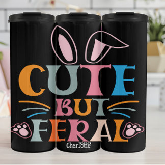 Feral Whimsy Bold Graphic T-Shirt Thermosbecher