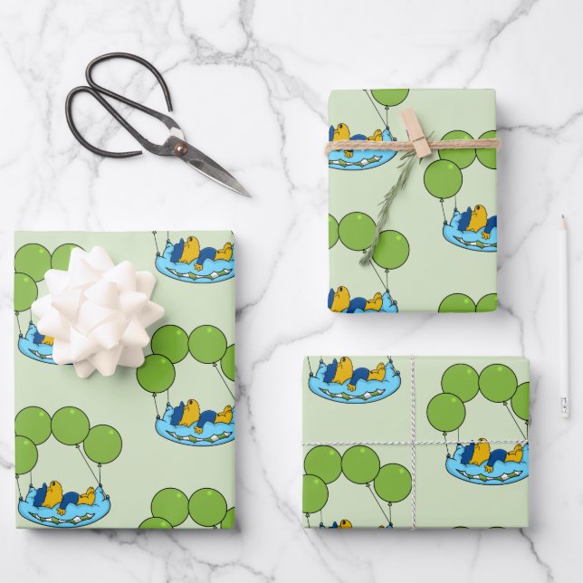 Ferald | Kissenballons Geschenkpapier Set (Vorderseite)