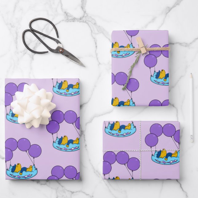 Ferald | Kissenballons Geschenkpapier Set (Vorderseite)