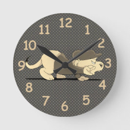 Ferald on the Prowl Runde Wanduhr