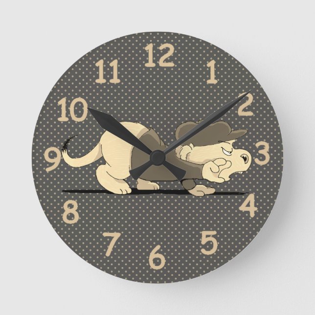 Ferald on the Prowl Runde Wanduhr (Vorderseite)