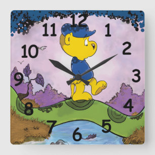 Ferald Picture Book Quadratische Wanduhr