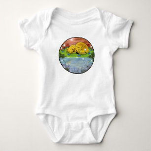 Ferald schlief bei den Sonnenblumen Baby Strampler