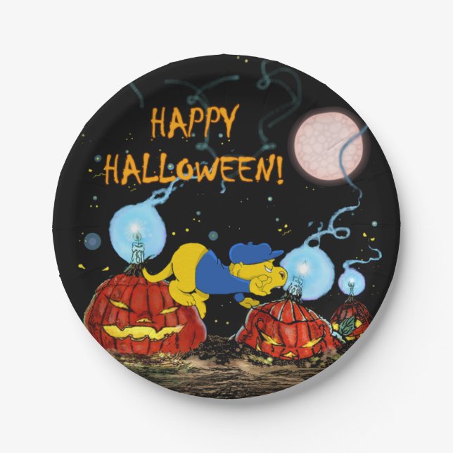 Ferald und The Rotten Pumpkins | HALLOWEEN-PARTY Pappteller (Vorderseite)