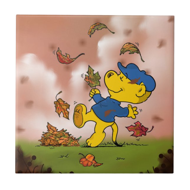 Ferald unter den Herbstleaves Fliese (Vorderseite)