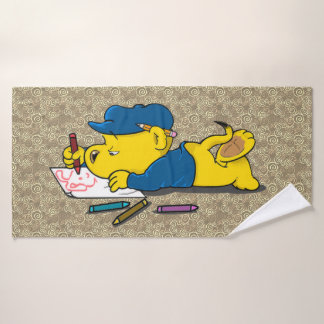 Ferald Zeichne mit Crayons Badetuch Badehandtuch