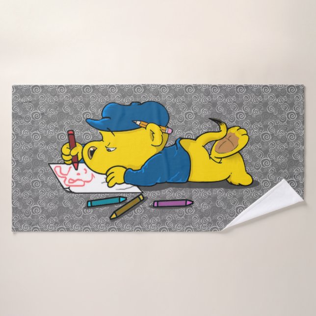 Ferald Zeichne mit Crayons Badetuch Badehandtuch (Badehandtuch)