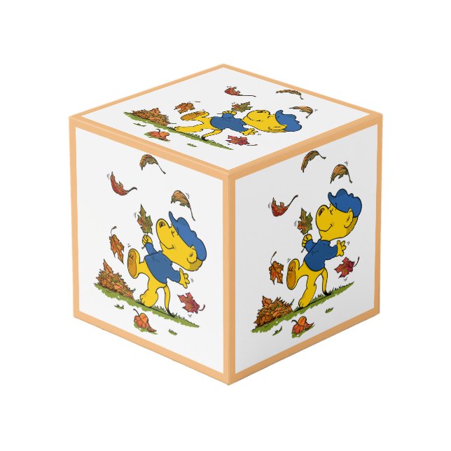 Ferald's Autumn Leaves Cube Würfel (Vorderseite Schrägansicht)