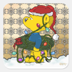 Ferald's Hula Wreath Quadratischer Aufkleber