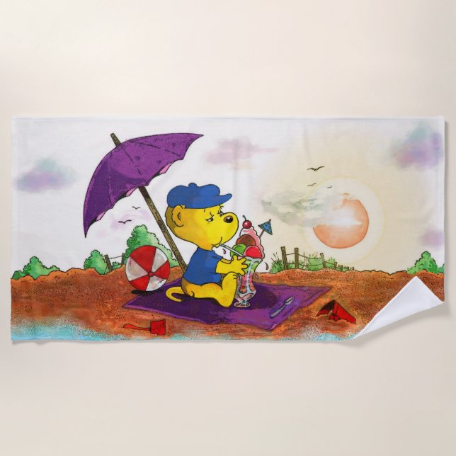 Ferald's Ice-Cream Beach Delight Strandtuch (Vorderseite)