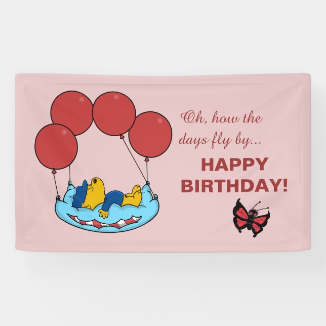 Ferald's Pillow Balloons Geburtstag Banner (Horizontal)
