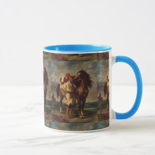 Ferdinand Delacroix Araber sattelt sein Pferd Tasse