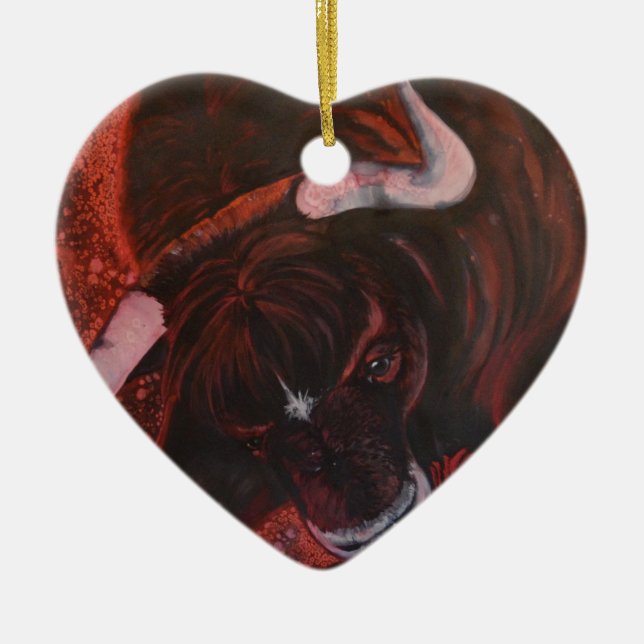 Ferdinand der Stier Keramik Ornament (Vorne)