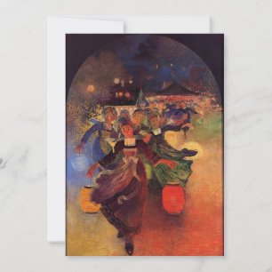 Ferdinand du Puigaudeau - Breton Girls with Chines Einladung