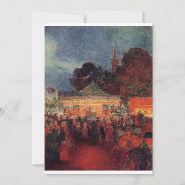 Ferdinand du Puigaudeau - Karneval in Le Night  Einladung (Vorderseite)