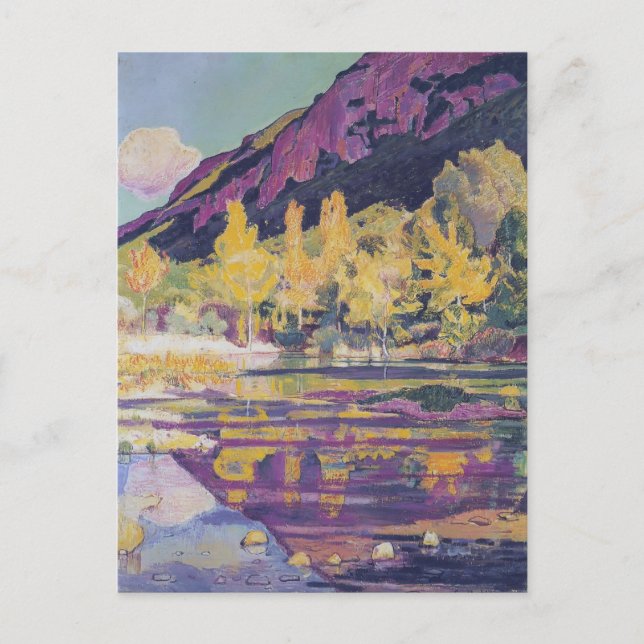 Ferdinand Hodler- am Fuß des kleinen Saleve Postkarte (Vorderseite)