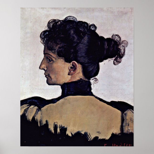 Ferdinand Hodler - Berthe Jacques Ehefrau of artis Poster (Vorne)