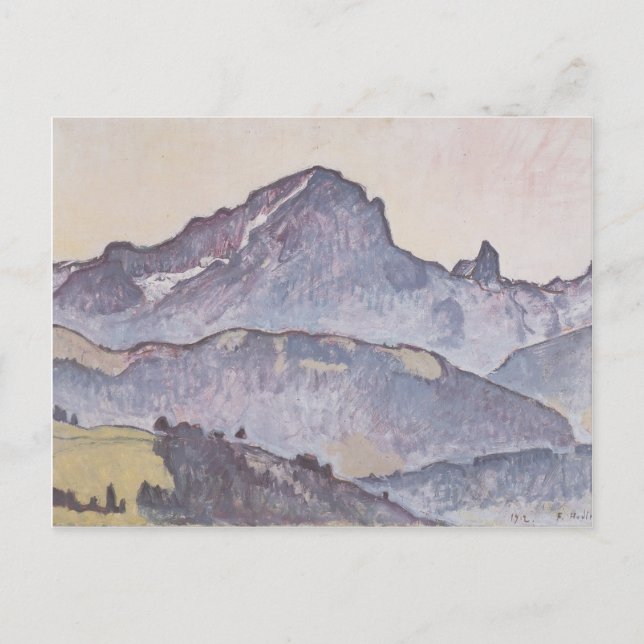 Ferdinand Hodler - Von Le Grand Muveran Villars Postkarte (Vorderseite)