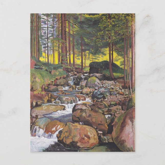 Ferdinand Hodler- Wald mit Bergbach Postkarte (Vorderseite)
