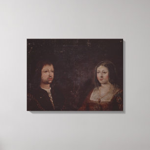 Ferdinand II von Aragonien und von Isabella I der Leinwanddruck