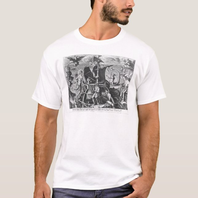Ferdinand Magellan an Bord sein caravel, 1522 T-Shirt (Vorderseite)