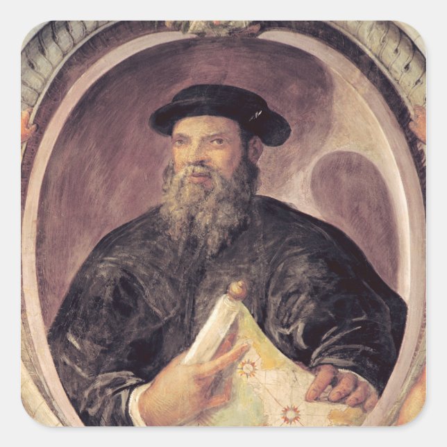 Ferdinand Magellan Quadratischer Aufkleber (Vorderseite)