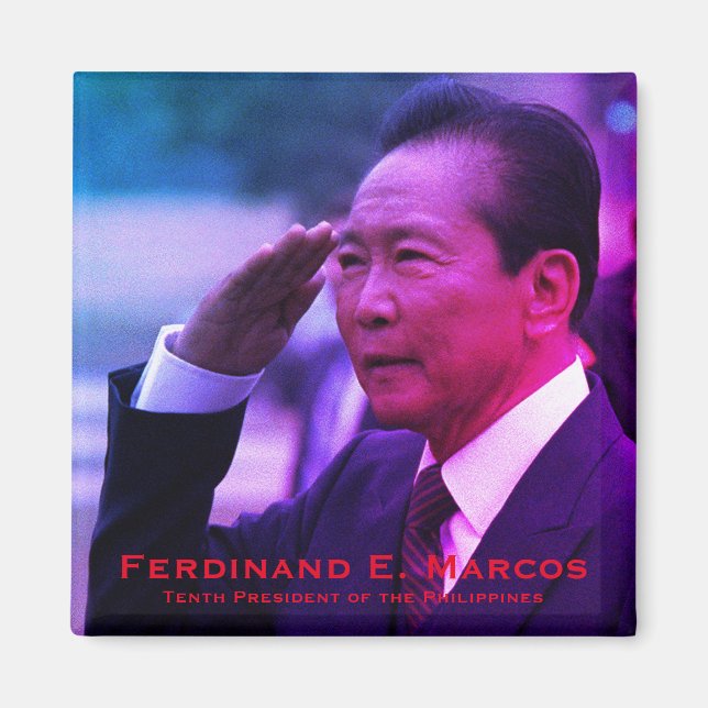 Ferdinand Marcos, zehnter Präsident der Philippine Magnet (Vorne)