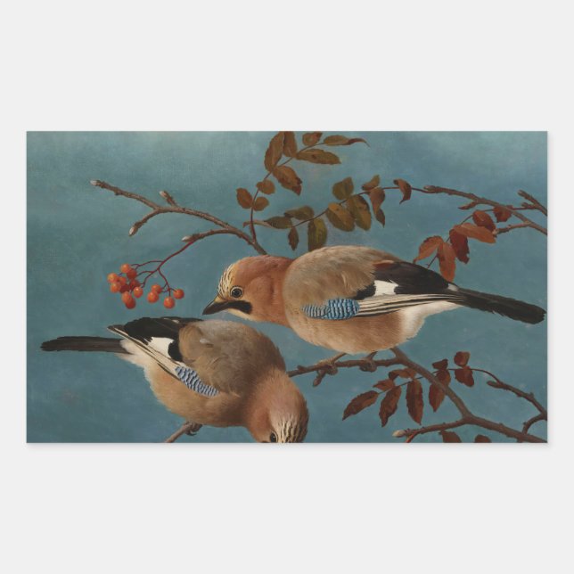 Ferdinand von Wright - Jay Rechteckiger Aufkleber (Vorderseite)