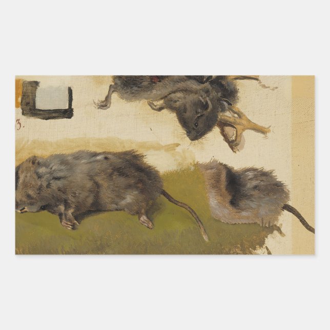 Ferdinand von Wright - Rodents Rechteckiger Aufkleber (Vorderseite)