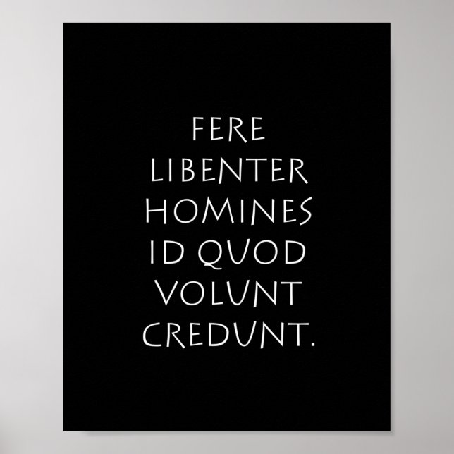 Fere libenter Homines id quod freiwillig Credunt Poster (Vorne)