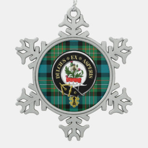 Ferguson-Clan-Weihnachtsverzierung Schneeflocken Zinn-Ornament