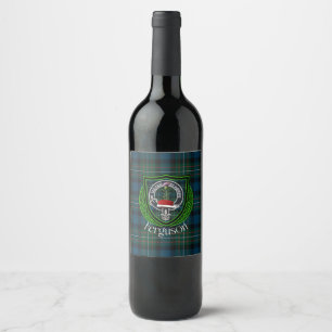 Ferguson schottischer Clan Tartan und Wappen Weinetikett