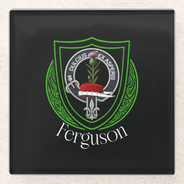 Ferguson schottisches Clan-Wappen Glasuntersetzer (Vorderseite)