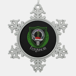 Ferguson schottisches Clan-Wappen Schneeflocken Zinn-Ornament