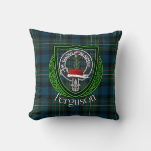 Ferguson Scottish Clan Tartan und Wappen Kissen