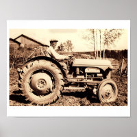 Ferguson Traktor 1950 Poster